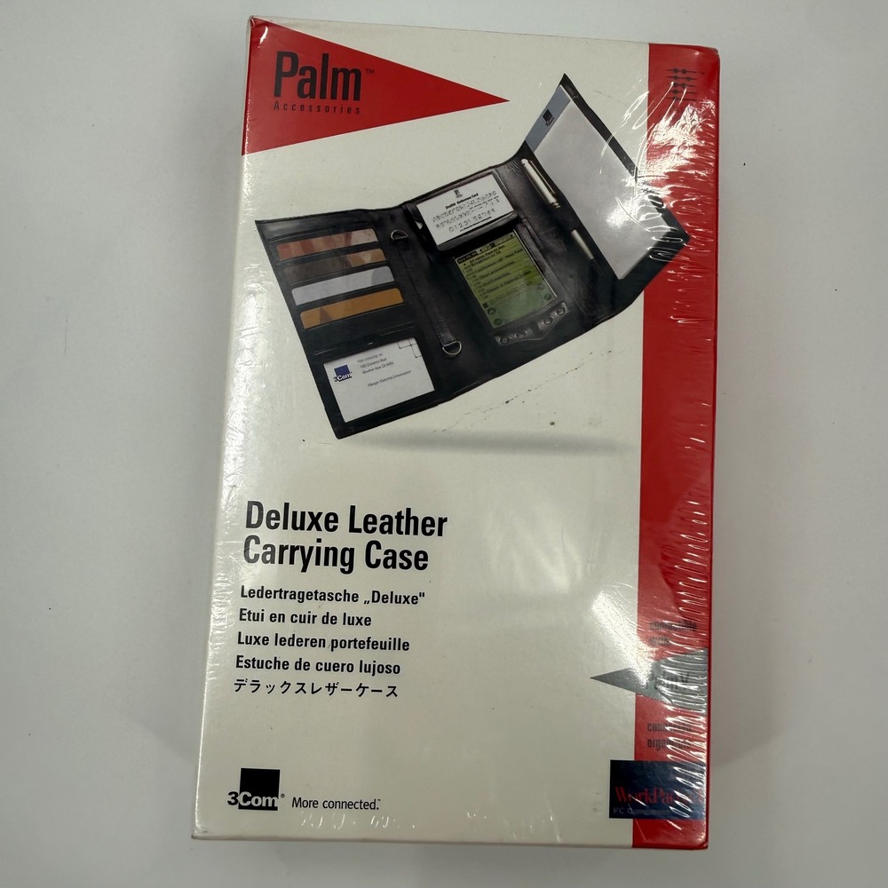 Vintage Palm V Series Deluxe Leather Carrying Case 3Com NIB New Old Stock